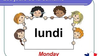 French Lesson 5  DAYS OF THE WEEK in French Jours de la semaine français Dias de la semana francés [upl. by Ayifas]