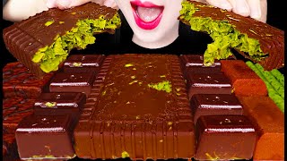 ASMR Dubai Chocolate Pistachio Dessert 두바이 초콜릿 디저트 먹방 Mukbang Eating [upl. by Lamdin]