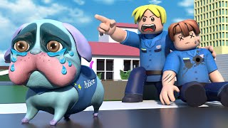 ROBLOX Brookhaven 🏡RP Poor Police Dog Sad Story  Roblox Jack [upl. by Jar792]