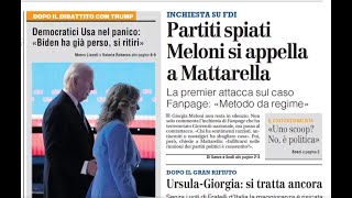 RASSEGNA STAMPA 29 GIUGNO 2024 QUOTIDIANI NAZIONALI ITALIANI PRIME PAGINE DEI GIORNALI DI OGGI [upl. by Aivatnuahs]