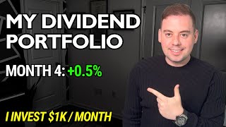 Building a Dividend Portfolio with 1000 a Month Month 4 Update [upl. by Yentroc]