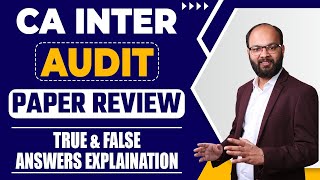 CA Inter Auditing Nov 2023 Paper Review  CA Inter Audit Paper Analysis  CA Inter Nov 2023 Exams [upl. by Jody]