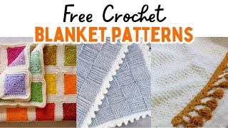 25 FREE Crochet Blanket Patterns  Free Crochet Throws amp Afghan Patterns for Your Home crochetdecor [upl. by Aihsel]