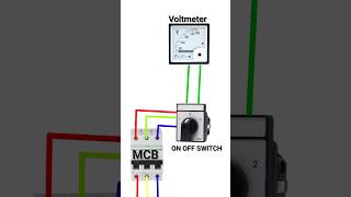 3Phase Volt Meter Wiring With Selector Switch shorts [upl. by Lupita]