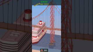 Poly bridge 2 suspention bridge with springs polybridge2 gaming bridge viralshorts [upl. by Donough]