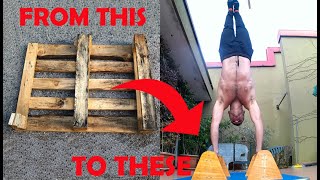 From pallet to parallettes  Diy Calisthenics workout project [upl. by Atiuqer392]