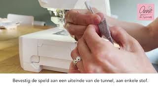 Werktechniek 25 Striklint maken tunnel stikken en keren  Annie do it yourself [upl. by Ahseram]