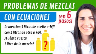 Resolver PROBLEMAS de ECUACIONES ☕ MEZCLAS [upl. by Waldos314]