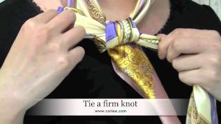 How To Tie a Butterfly Knot of Your CORIEE Silk Scarf [upl. by Elvina]