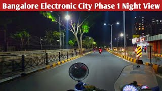 bangalore electronic city phase 1 night  electronic city flyover  bangalore city  bangalore vlogs [upl. by Ika]