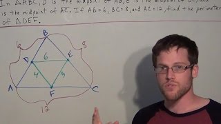 Triangle Midsegment Theorem  Geometry [upl. by Kopple840]