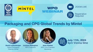 WPO Webinar Packaging and CPG global trends by Mintel [upl. by Ellesij]