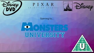 Opening to Monsters University 2013 UK DVD [upl. by Nerej173]