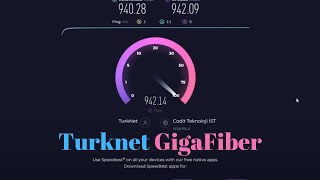 TurkNet GigaFiber Hız Testi  1000Mbps Download1000Mbps Upload [upl. by Niles287]