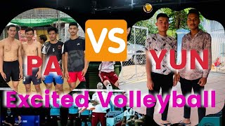 volleyball Exciting volleyball Yun VS Pa 3 VS 4  គូរកក្រើក យន់ ប៉ះជាមួយ ប៉ា ផ្អើលអស់ឋានទាំង ៣។ [upl. by Pool]