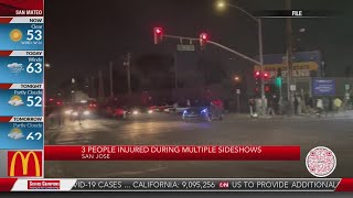 3 injured during multiple sideshows in San Jose [upl. by Jezebel]