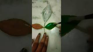 Leaf 🌿 lndia flag 🧡 🤍 💚 Painting 🖌️like subscribe viral shorts video [upl. by Adnyl]