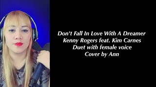 DON’T FALL IN LOVE WITH A DREAMER duet Kenny Rogers feat Kim Carnes  KARAOKE FEMALE PART ONLY [upl. by Kerat]