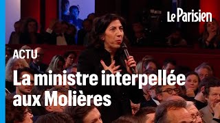 « Là ce n’est pas possible »  quand la ministre Rima Abdul Malak se lève et répond aux Molières [upl. by Braswell]