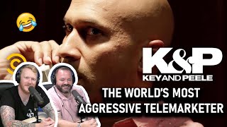 Key amp Peele  The World’s Most Aggressive Telemarketer REACTION  OFFICE BLOKES REACT [upl. by Higginbotham]