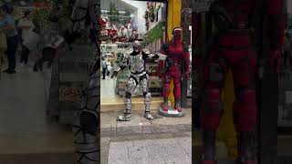 Robot y Deadpool😱😱 robotron robot dancing roboto dance viral [upl. by Lusa]