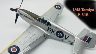 148 Tamiya P51B in Natural Metal Finish using Vallejo Metal Colors [upl. by Yanttirb150]