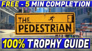 The Pedestrian 100 Trophy amp Achievement Guide  Free PS Plus Extra Game  5 Min Completion [upl. by Ellehc]