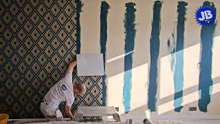 How to Hang Wallpaper  Beginners Guide to Wallpapering [upl. by Aymik310]