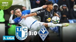 3 Liga Zwei Platzverweise Waldhof verliert bei Tabellenführer Magdeburg  SWR Sport [upl. by Marou]