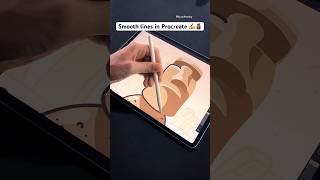 How to Draw Smooth Lines in Procreate 🗿😳 procreate animation [upl. by Chesney]