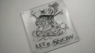 Filigree SnowMan Vinyl Glass Board Project [upl. by Tloc]