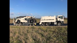 Wirtgen WR240i Recycler with MAN spreader 6x6 [upl. by Anilef]