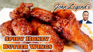 John LEGENDs Legendary Spicy Honey Butter Fried Chicken Wings  Easy Chicken Wings Recipe [upl. by Limber]