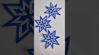 Christmas snowflake ❄️ diy craft artandcraft papersnowflaketutorial shorts youtubeshorts [upl. by Ing]