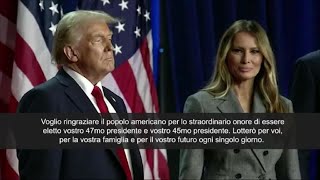 Trump annuncia la vittoria quotSono il 47esimo presidente degli Stati Unitiquot [upl. by Heck]