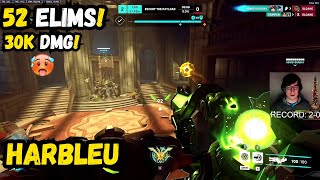 52 ELIMS🤯30K DMG HARBLEU INSANE ZARYA GAMEPLAY OVERWATCH 2 SEASON 13 [upl. by Stone]