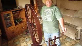 Spinning on a Restored Antique Great Wheel [upl. by Power]