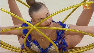 2018 European Rhythmic Gymnastics Championships  Groups 5 Hoops Final  Junior Award Ceremony [upl. by Bess310]