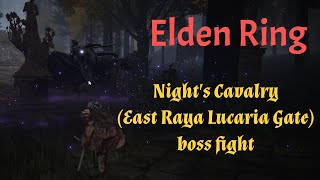 Elden Ring Nights Cavalry East Raya Lucaria Gate boss fight  129 lvl Moonveil5 and Uchigatana [upl. by Kristine]