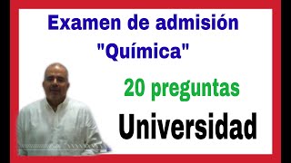 Preguntas de química para examen de admisión a la universidad [upl. by Wellington]