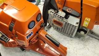 An Ironhorse 372xp and STIHL 044 on the bench Wow [upl. by Yrakaz574]