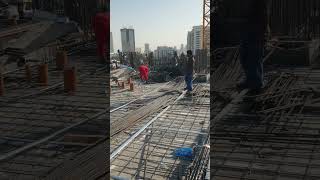 PostTension Slab CompletedTop Mesh Work amp MEP in Progressduet construction buildingengineering [upl. by Nimzzaj]