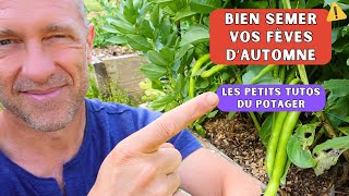 Je sème les fèves pour la saison 2025 petit tuto potager [upl. by Anirec946]