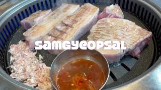 Korean Food  MATCHANDEUL SAMGYEOPSAL ★★BBQ Grilled Pork Belly★★韓国料理サムギョプサル [upl. by Zina]