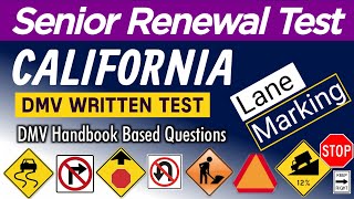 DMV Senior Written Test 2024  Lane Marking  DMV Permit Practice Test 2024 californiadmvtest [upl. by Necyla962]