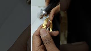 Sone Ka Bangal mein hand machine horizontal design amirulhoque gold Bengal jewelry making [upl. by Wightman]