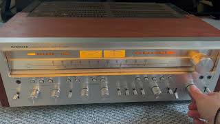 FOR SALE  Vintage Pioneer SX1250 Stereo Receiver Demo Video [upl. by Lrad771]