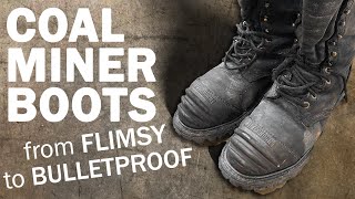 Coal Miner Boots Restoration  From Falling Apart in the Mines to Indestructible [upl. by Celik947]