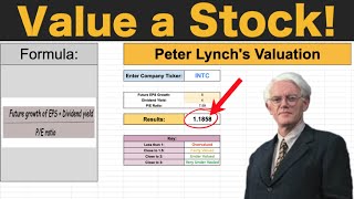 How Peter Lynch Values a Stock Peter Lynchs Valuation Tutorial [upl. by Eldreeda]