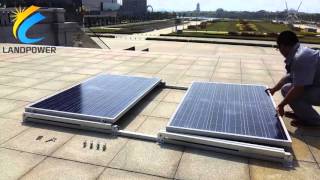 Flat Roof Ballasted Solar Mounting Systems Landscape Non Penetration Mounting [upl. by Gerick]